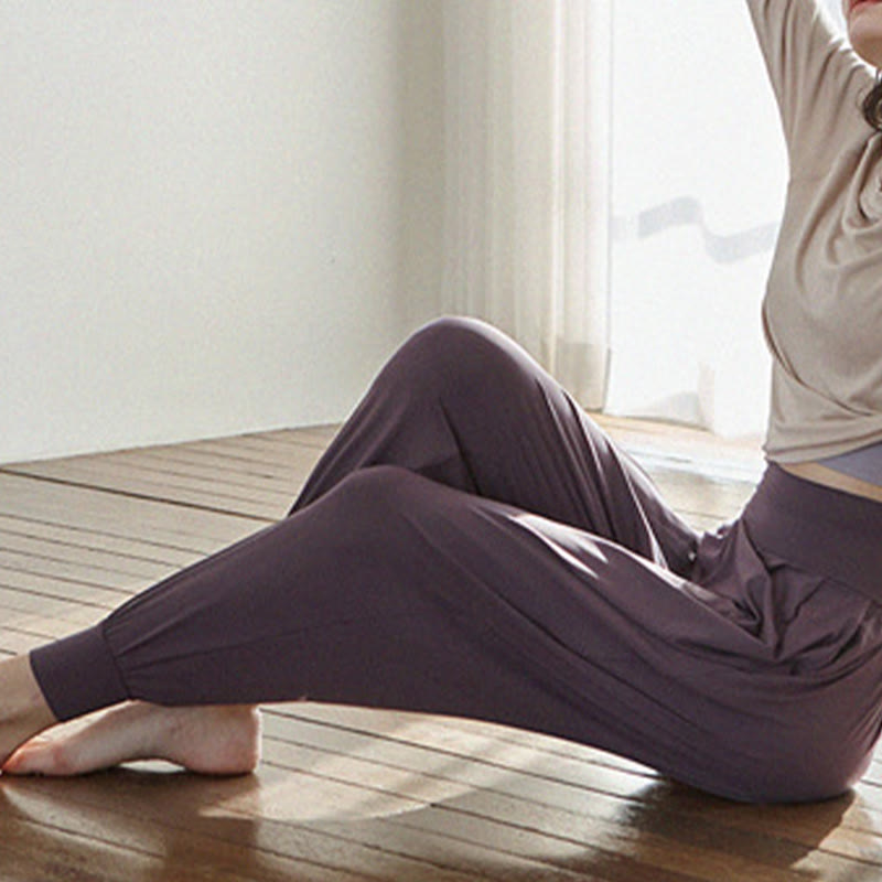 Pantalon décontracté uni taille haute à séchage rapide pour femme Leica avec poches Buddha Stones - image 18