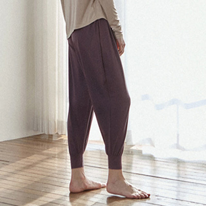 Pantalon décontracté uni taille haute à séchage rapide pour femme Leica avec poches Buddha Stones - image 17