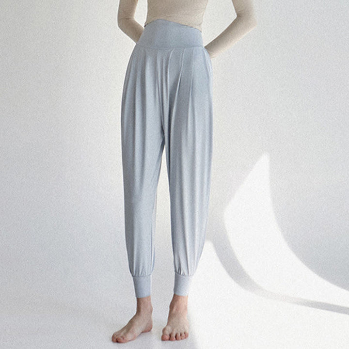 Pantalon décontracté uni taille haute à séchage rapide pour femme Leica avec poches Buddha Stones - image 10