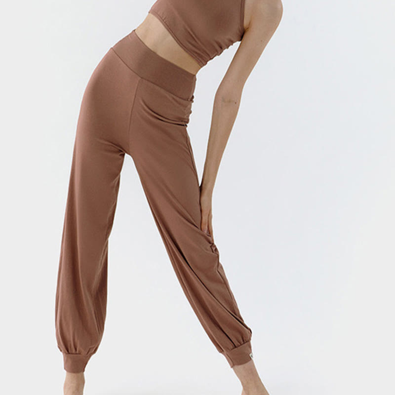 Pantalon décontracté uni taille haute à séchage rapide pour femme Leica Buddha Stones - image 1