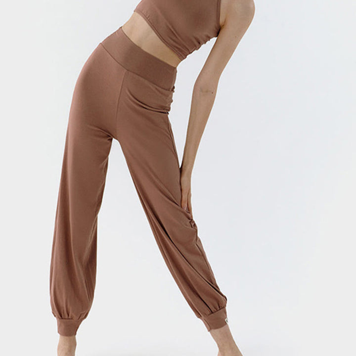 Pantalon décontracté uni taille haute à séchage rapide pour femme Leica Buddha Stones - image 1