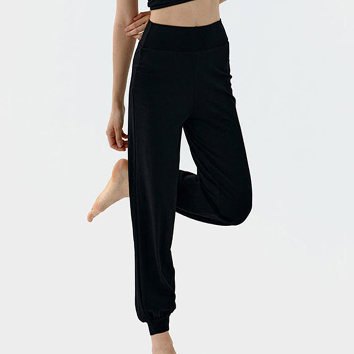 Pantalon décontracté uni taille haute à séchage rapide pour femme Leica Buddha Stones - image 17