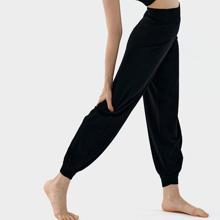 Pantalon décontracté uni taille haute à séchage rapide pour femme Leica Buddha Stones - image 19