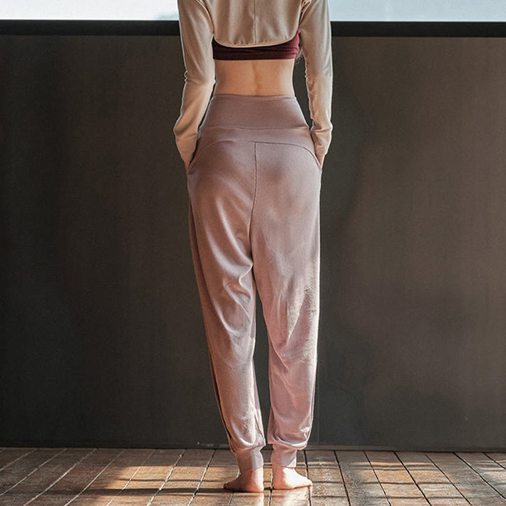 Pantalon décontracté en élasthanne avec ourlet fendu et poches pour femme Buddha Stones - image 6