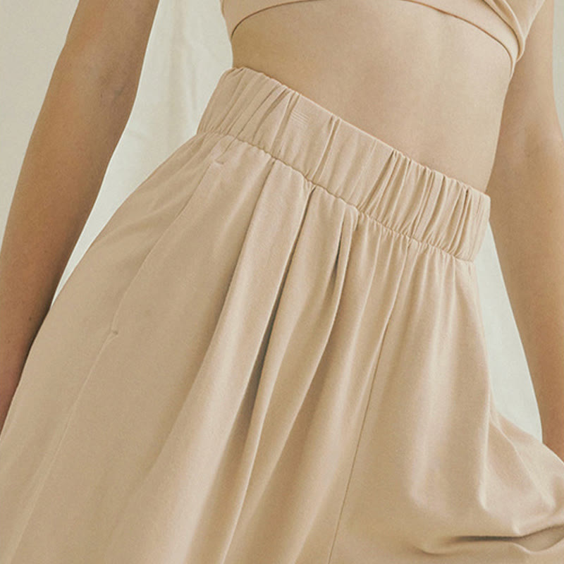 Pantalon sarouel décontracté uni respirant ample pour femme avec poches Buddha Stones Leica - image 4