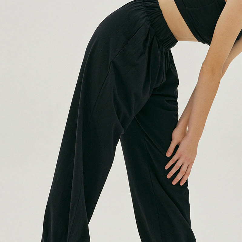 Pantalon sarouel décontracté uni respirant ample pour femme avec poches Buddha Stones Leica - image 10