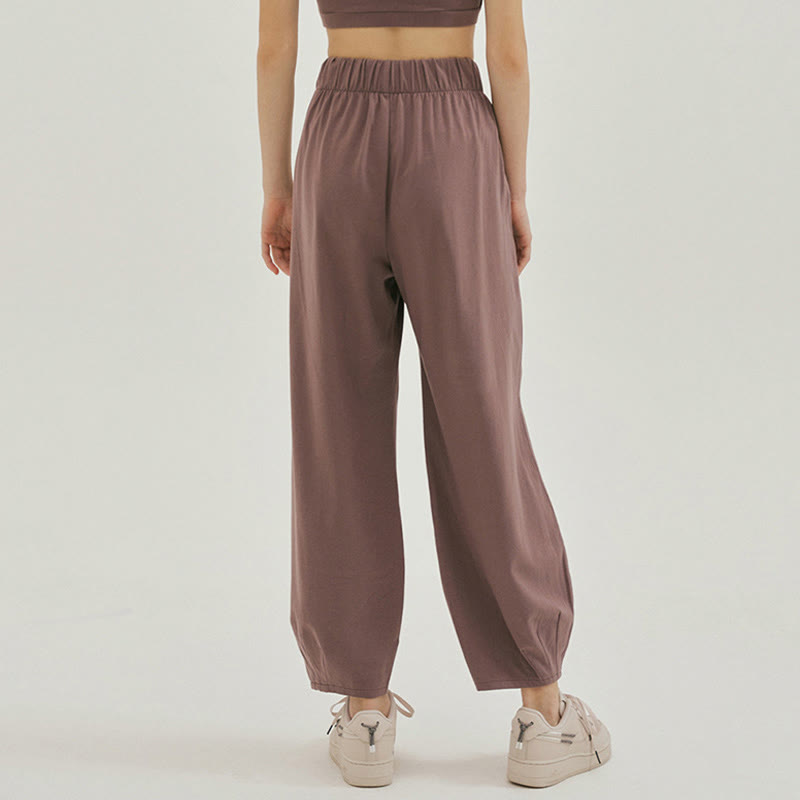 Pantalon sarouel décontracté uni respirant ample pour femme avec poches Buddha Stones Leica - image 23