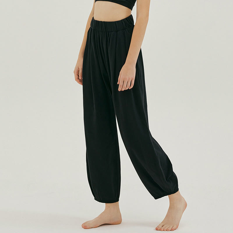 Pantalon sarouel décontracté uni respirant ample pour femme avec poches Buddha Stones Leica - image 10