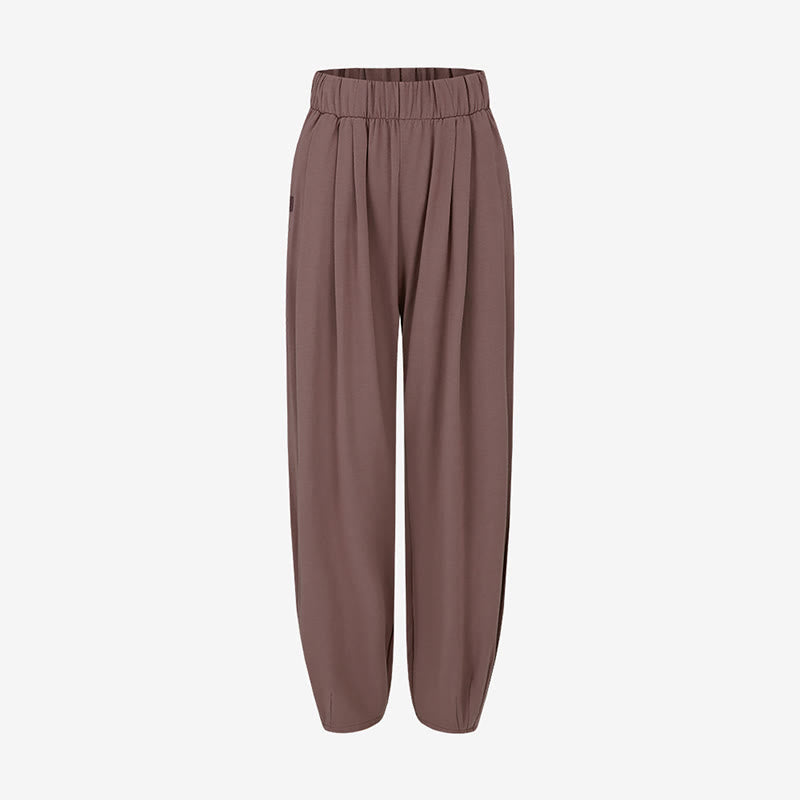 Pantalon sarouel décontracté uni respirant ample pour femme avec poches Buddha Stones Leica - image 24
