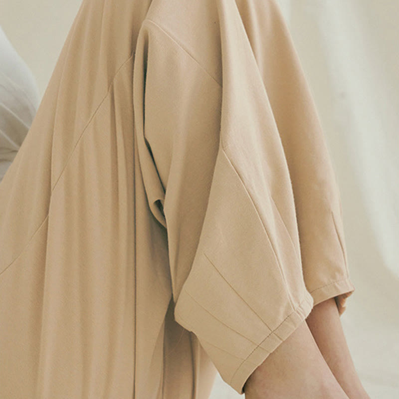 Pantalon sarouel décontracté uni respirant ample pour femme avec poches Buddha Stones Leica - image 5