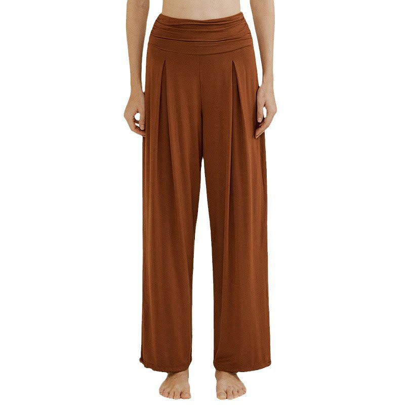 Pantalon ample taille haute décontracté Buddha Stones pour femme Leica