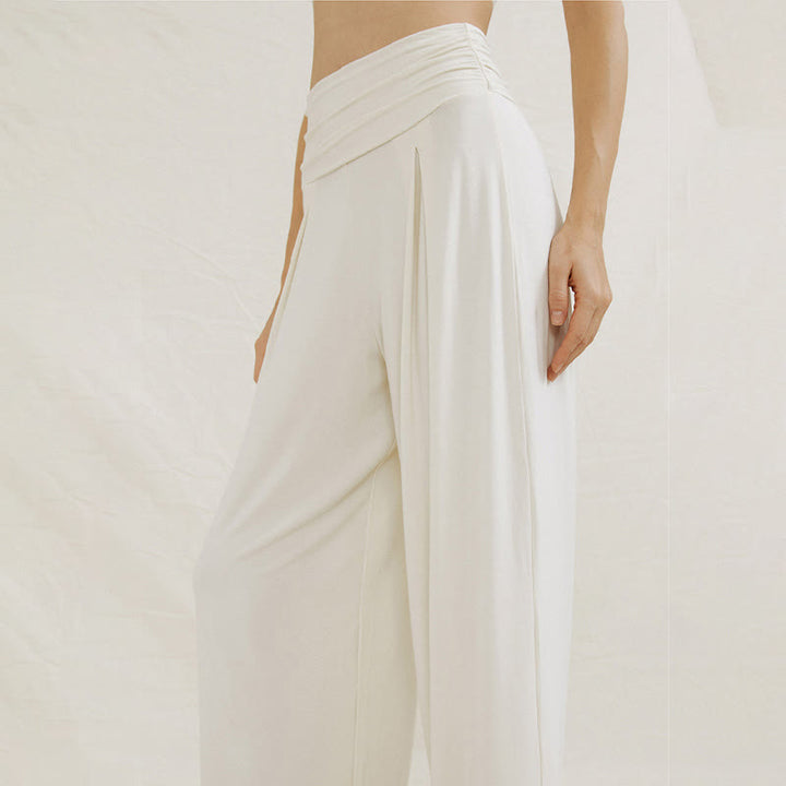 Pantalon ample taille haute décontracté Buddha Stones pour femme Leica