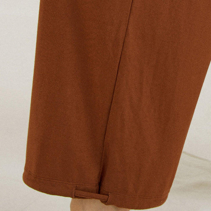 Pantalon ample taille haute décontracté Buddha Stones pour femme Leica
