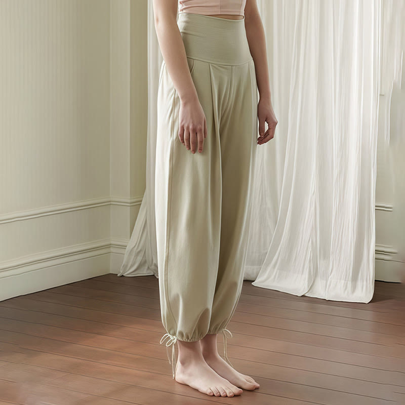 Pantalon Leica décontracté uni avec cordon de serrage et poches pour femme Buddha Stones - image 17