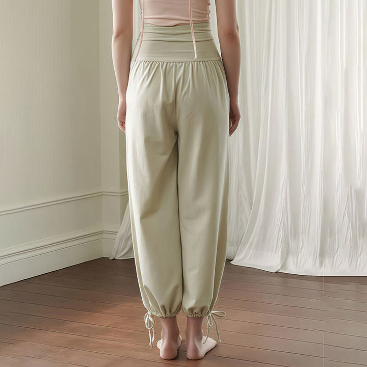 Pantalon Leica décontracté uni avec cordon de serrage et poches pour femme Buddha Stones - image 14