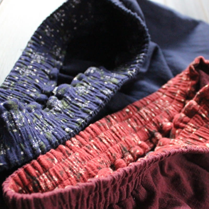 Pantalon large décontracté uni ample en ramie pour femme avec poches Buddha Stones - image 7