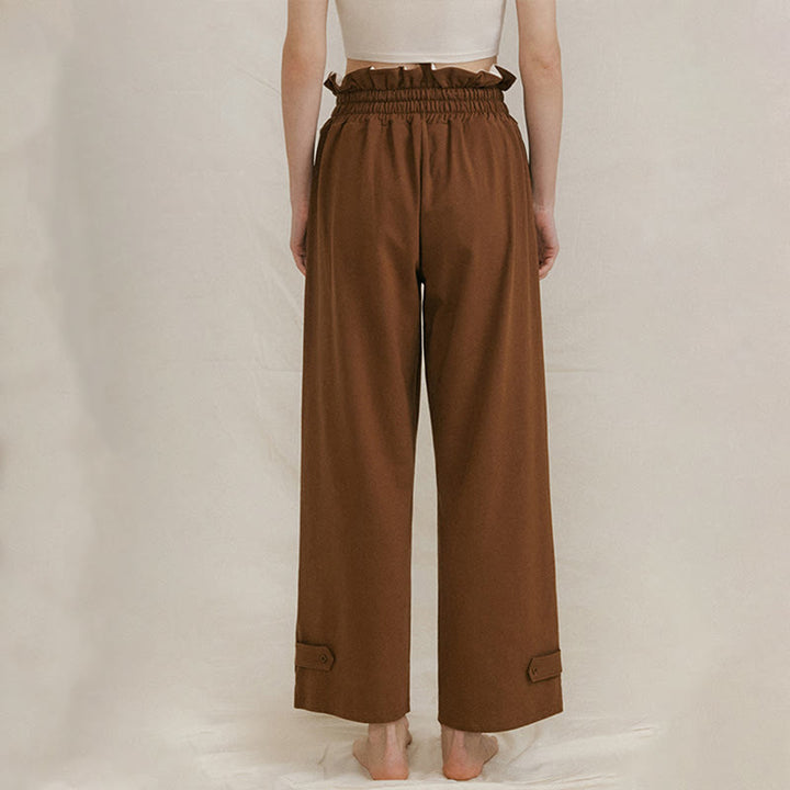 Pantalon ample en élasthanne pour femme avec poches et boucle décontractée Buddha Stones - image 1