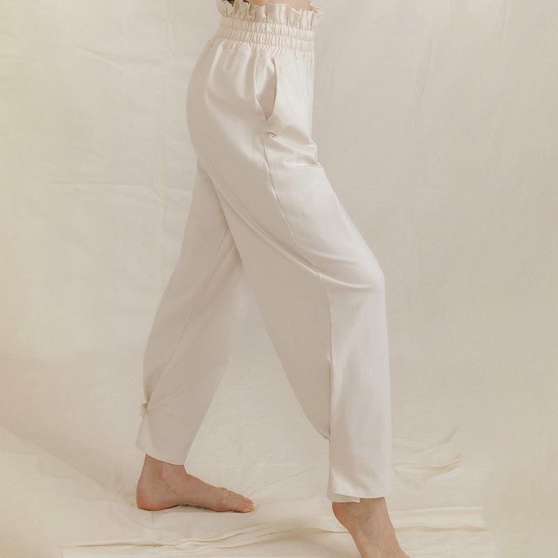 Pantalon ample en élasthanne pour femme avec poches et boucle décontractée Buddha Stones - image 20