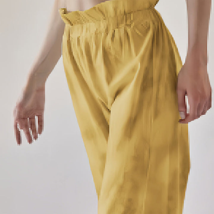 Pantalon décontracté Buddha Stones avec liens pour les jambes et impression à l'encre pour femme en élasthanne - verge d'or - US6，UK/AU10，EU38 (XL) - image 10