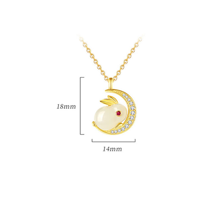 Collier pendentif porte-bonheur en forme de croissant de lune en jade blanc Hetian en argent sterling 925 avec Buddha Stones