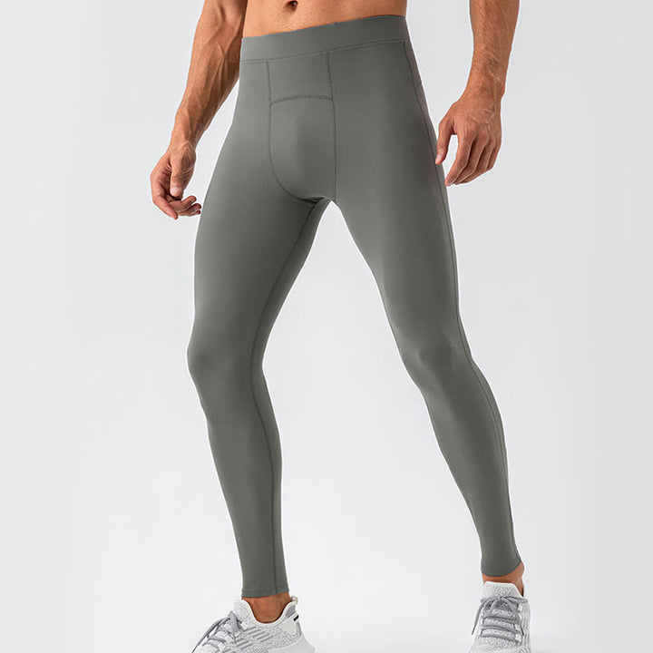 Leggings de sport taille haute élastiques à séchage rapide et respirants pour hommes Buddha Stones - Gris - US/UK/AU44，EU54 (2XL) - image 0