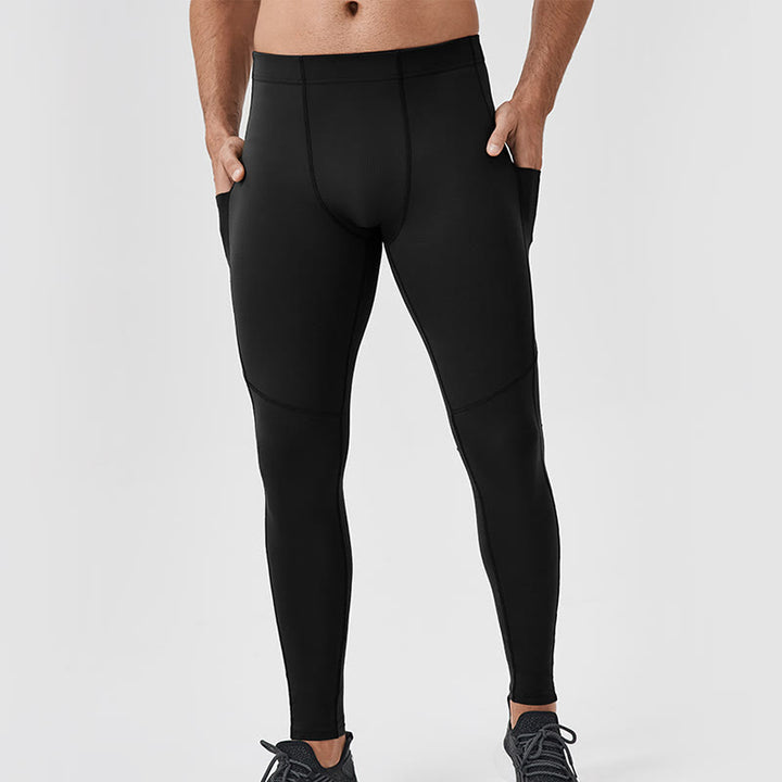 Leggings de sport élastiques et respirants pour homme, couleur Buddha Stones, taille haute, avec poche arrière zippée - Noir - US/UK/AU44，EU54 (2XL) - image 17