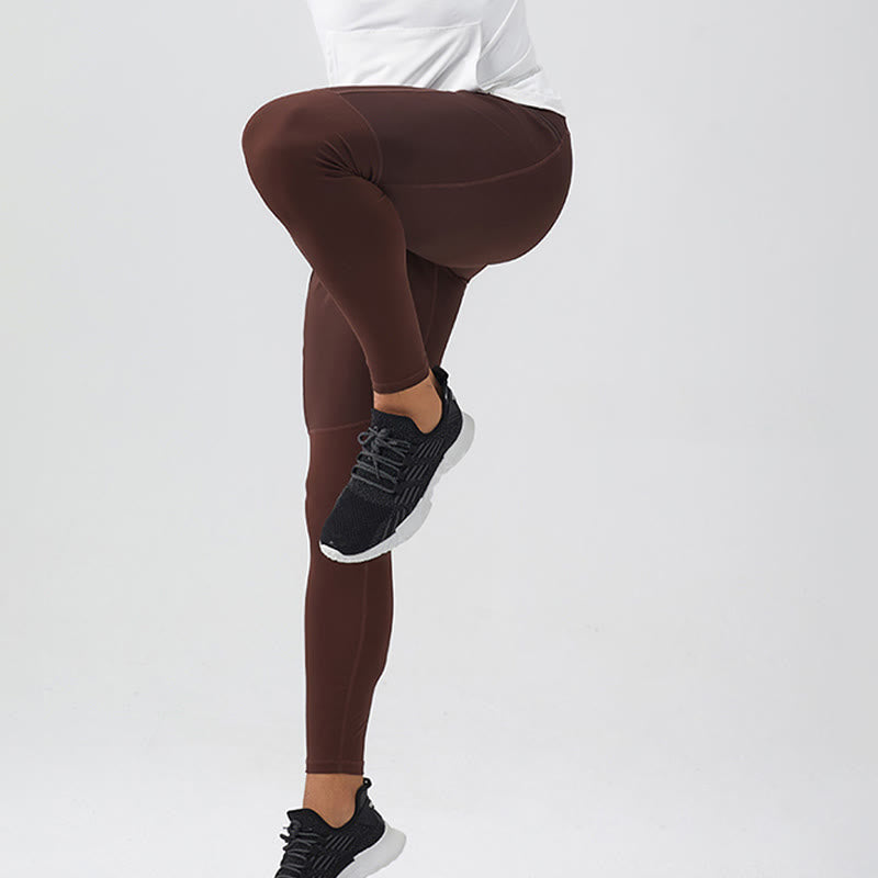 Buddha Stones Pantalon de fitness taille haute pour homme, séchage rapide, respirant, avec poche zippée - image 3
