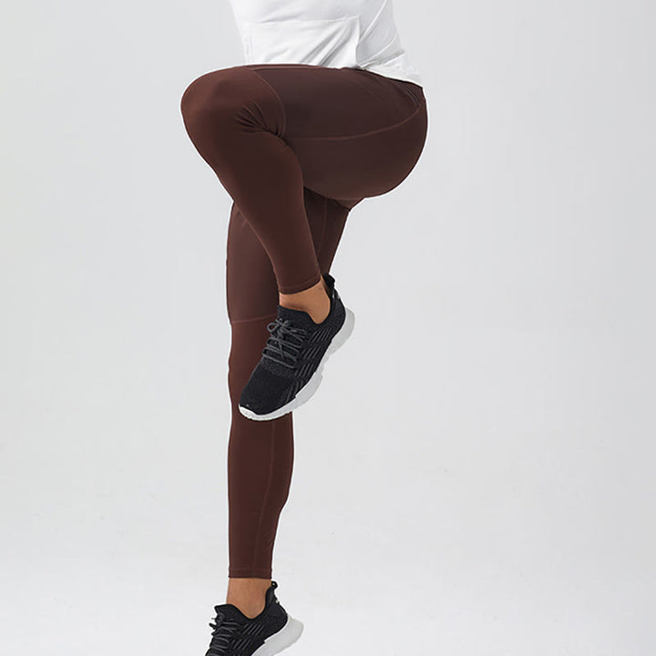 Buddha Stones Pantalon de fitness taille haute pour homme, séchage rapide, respirant, avec poche zippée - image 3