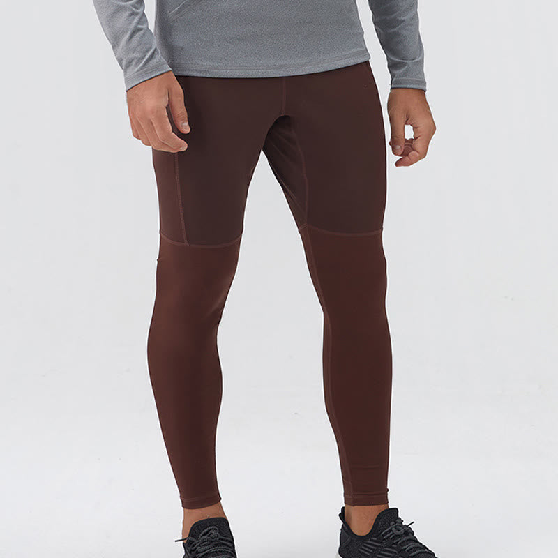 Buddha Stones Pantalon de fitness taille haute pour homme, séchage rapide, respirant, avec poche zippée - image 10