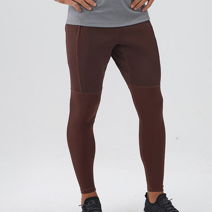 Buddha Stones Pantalon de fitness taille haute pour homme, séchage rapide, respirant, avec poche zippée - image 12