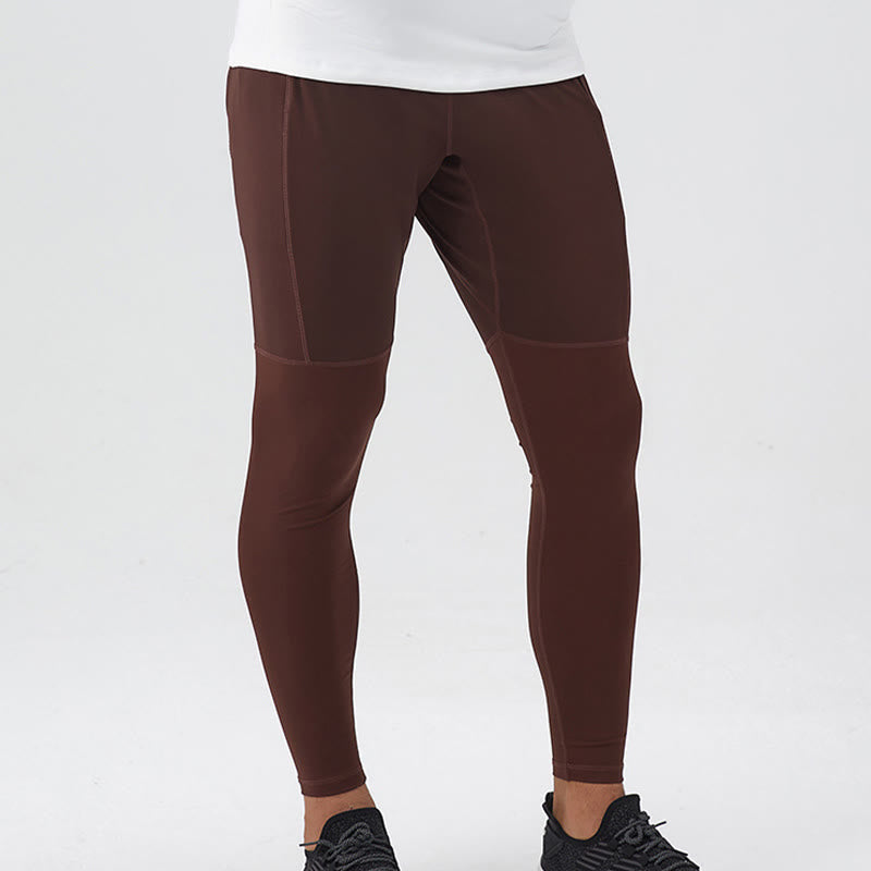 Buddha Stones Pantalon de fitness taille haute pour homme, séchage rapide, respirant, avec poche zippée - image 14