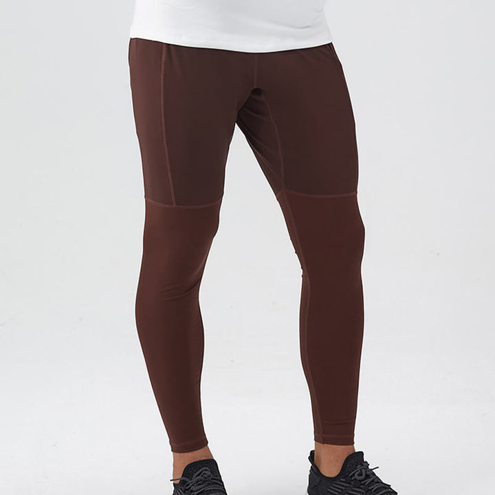 Buddha Stones Pantalon de fitness taille haute pour homme, séchage rapide, respirant, avec poche zippée - image 14