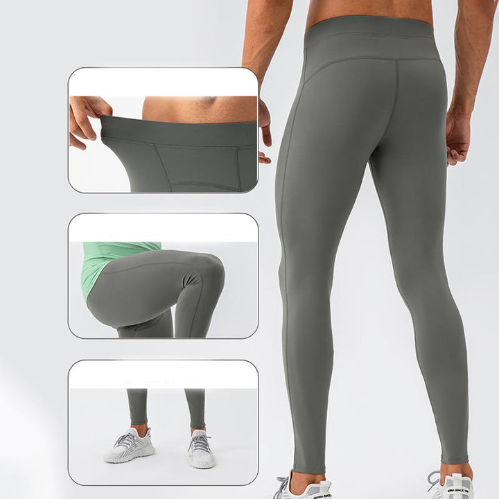 Leggings de sport taille haute élastiques à séchage rapide et respirants pour hommes Buddha Stones - image 4