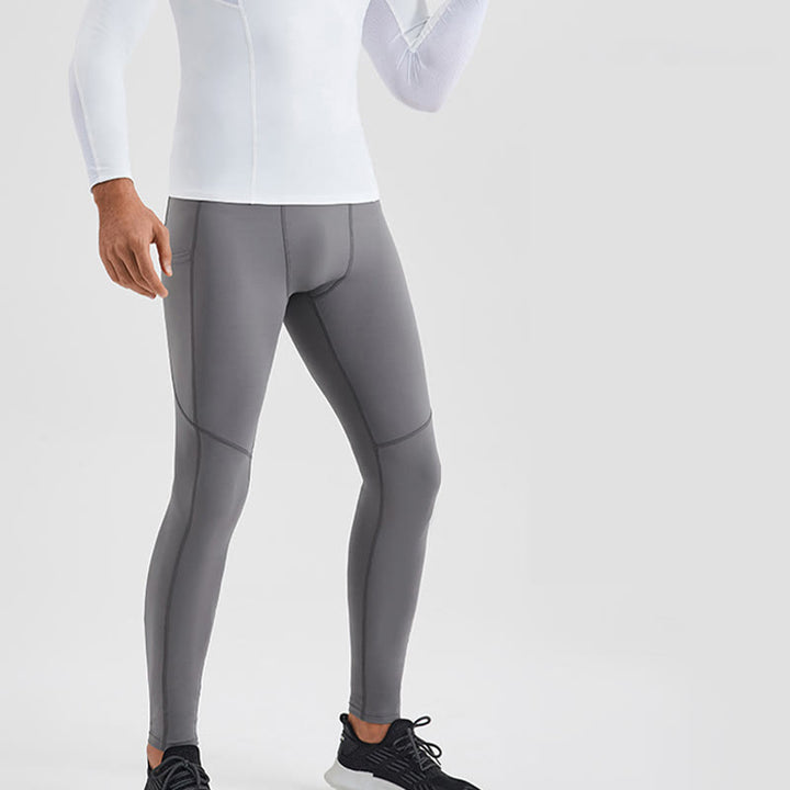 Leggings de sport élastiques et respirants pour homme, couleur Buddha Stones, taille haute, avec poche arrière zippée - image 15