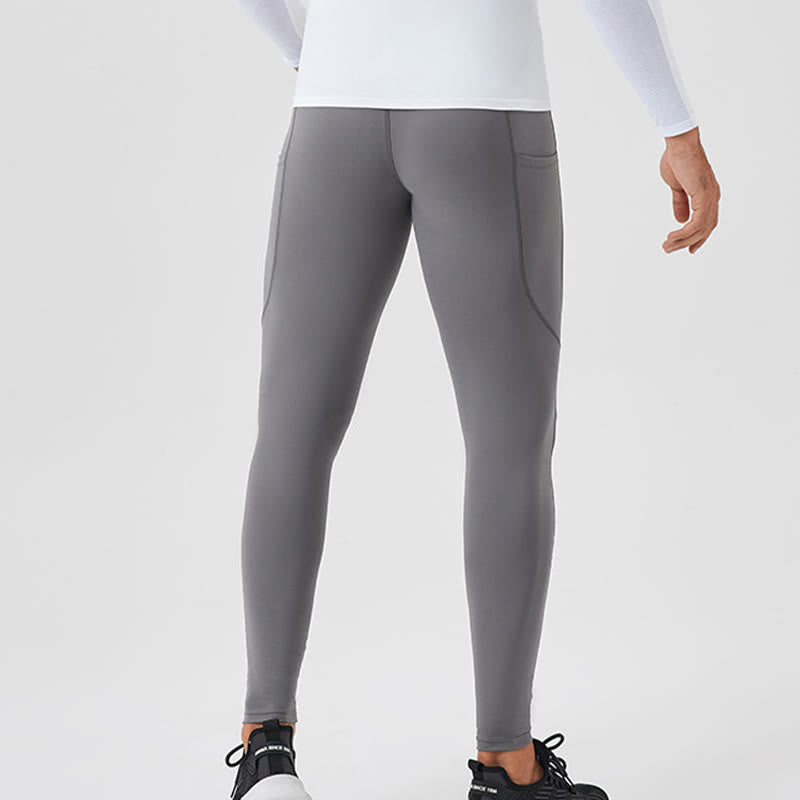 Leggings de sport élastiques et respirants pour homme, couleur Buddha Stones, taille haute, avec poche arrière zippée - image 7