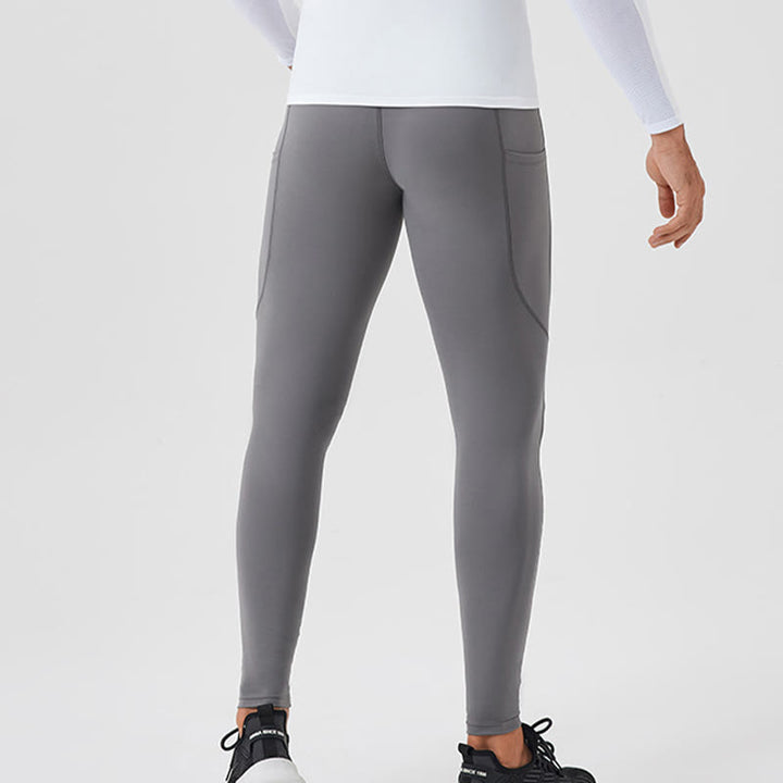 Leggings de sport élastiques et respirants pour homme, couleur Buddha Stones, taille haute, avec poche arrière zippée - image 7