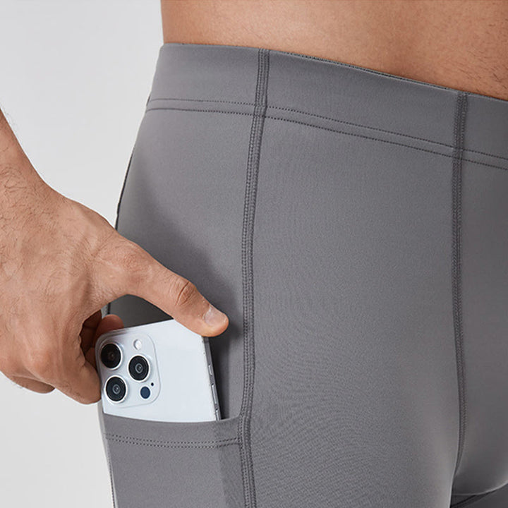 Leggings de sport élastiques et respirants pour homme, couleur Buddha Stones, taille haute, avec poche arrière zippée - image 10