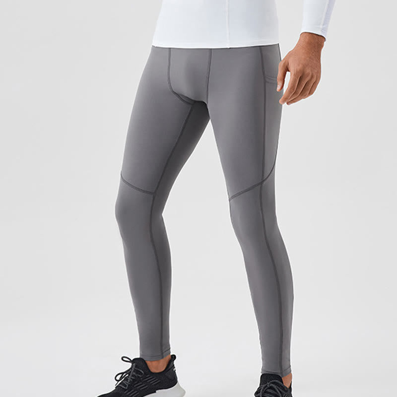 Leggings de sport élastiques et respirants pour homme, couleur Buddha Stones, taille haute, avec poche arrière zippée - image 8