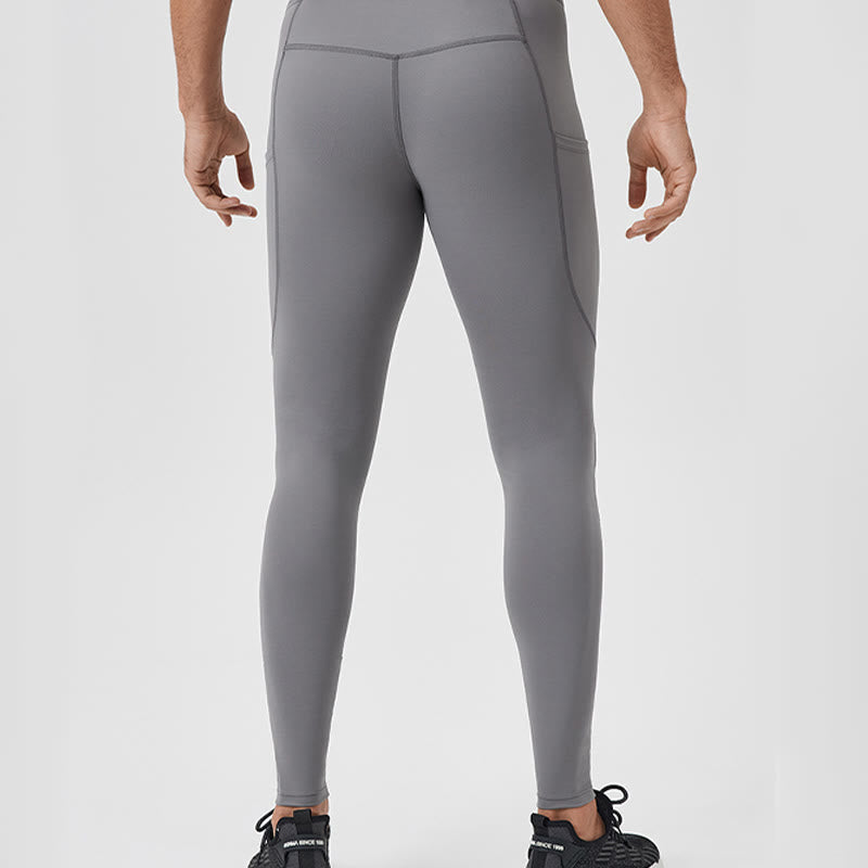 Leggings de sport élastiques et respirants pour homme, couleur Buddha Stones, taille haute, avec poche arrière zippée - image 13
