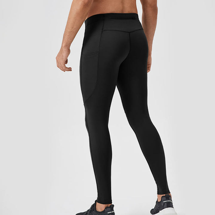 Leggings de sport élastiques et respirants pour homme, couleur Buddha Stones, taille haute, avec poche arrière zippée - image 19