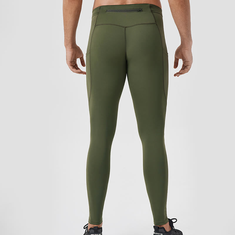 Leggings de sport élastiques et respirants pour homme, couleur Buddha Stones, taille haute, avec poche arrière zippée - image 28