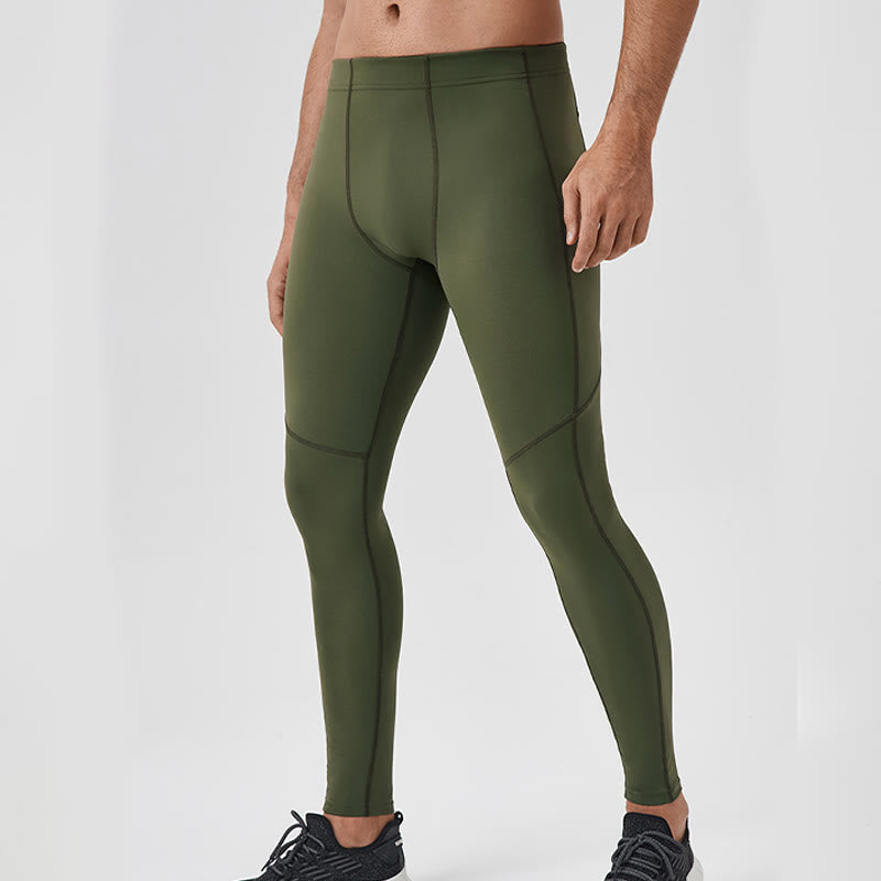 Leggings de sport élastiques et respirants pour homme, couleur Buddha Stones, taille haute, avec poche arrière zippée - image 26