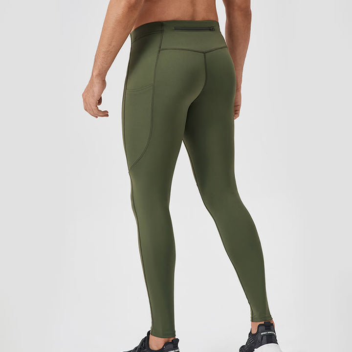 Leggings de sport élastiques et respirants pour homme, couleur Buddha Stones, taille haute, avec poche arrière zippée - image 27