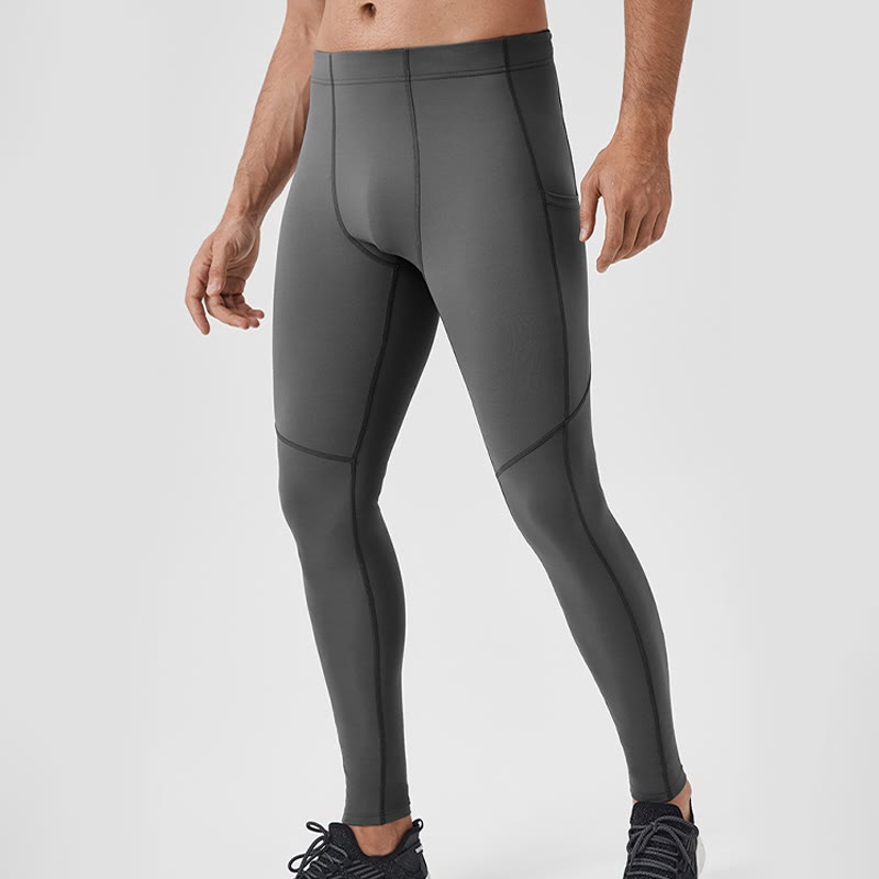 Leggings de sport élastiques et respirants pour homme, couleur Buddha Stones, taille haute, avec poche arrière zippée - image 22