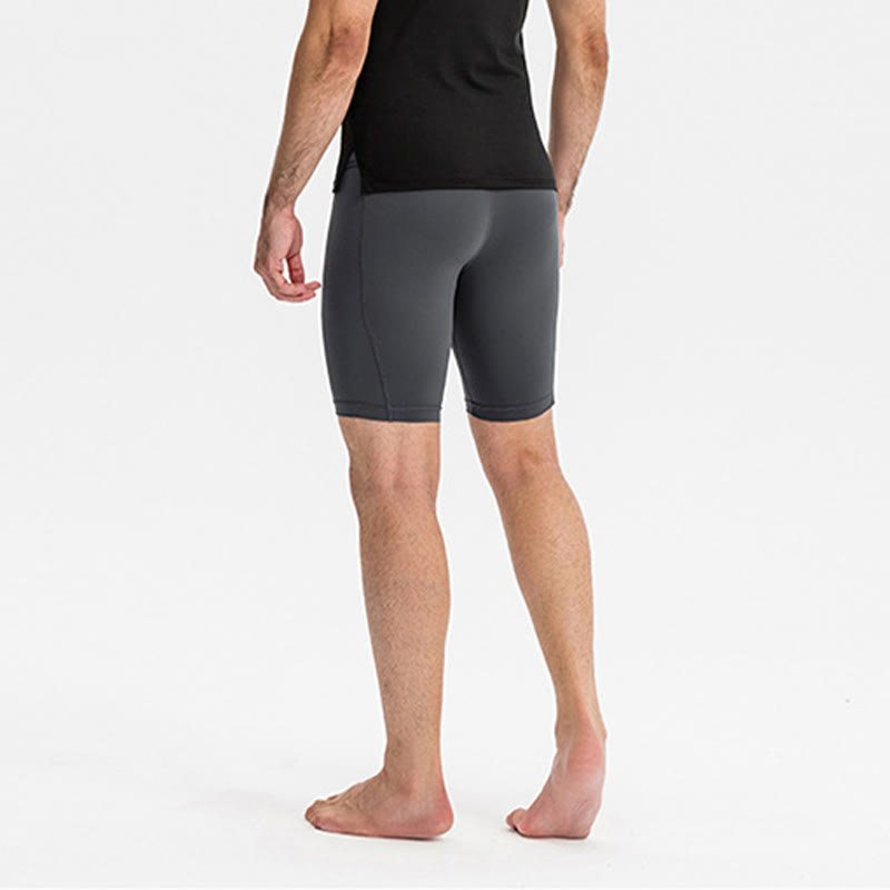 Buddha Stones Short de sport moulant extensible à haute élasticité à séchage rapide pour homme avec poches zippées - image 5