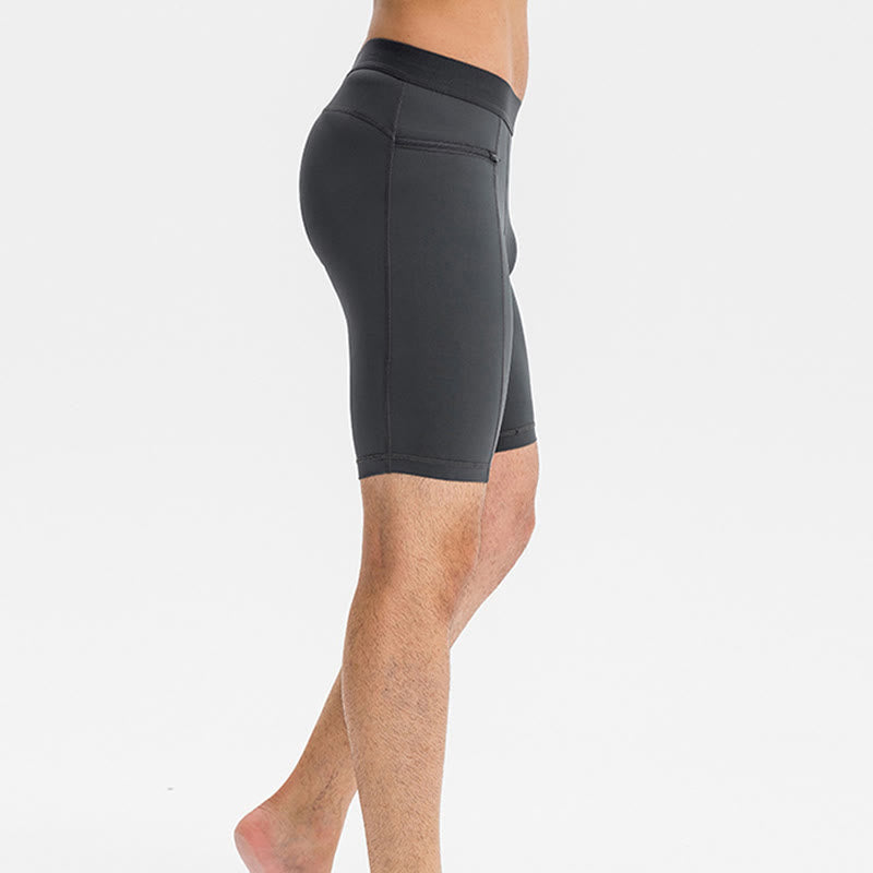 Buddha Stones Short de sport moulant extensible à haute élasticité à séchage rapide pour homme avec poches zippées - image 8