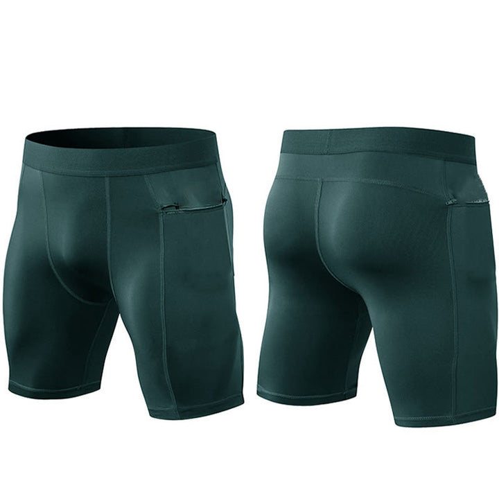 Buddha Stones Short de sport moulant extensible à haute élasticité à séchage rapide pour homme avec poches zippées - image 31