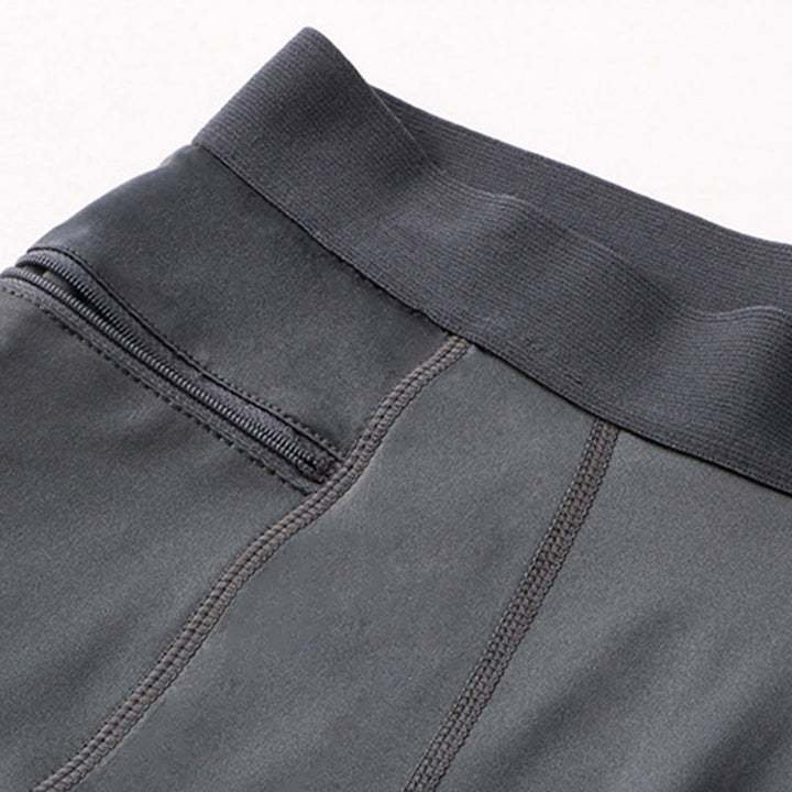 Buddha Stones Short de sport moulant extensible à haute élasticité à séchage rapide pour homme avec poches zippées - image 14