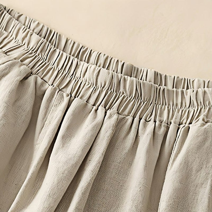 Pantalon court décontracté en coton avec broderies et patchwork de Buddha Stones , longueur 7-8, pour femme, avec poches