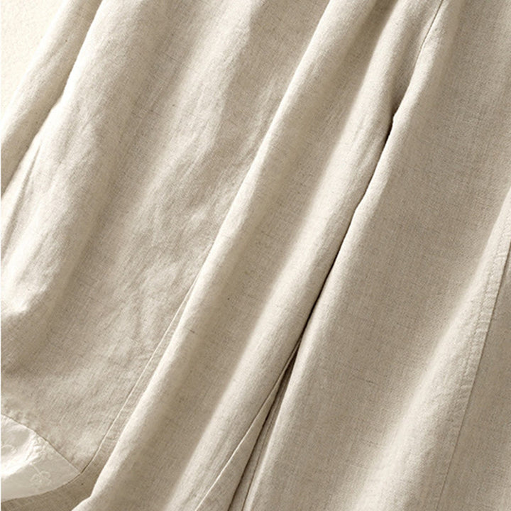 Pantalon court décontracté en coton avec broderies et patchwork de Buddha Stones , longueur 7-8, pour femme, avec poches - image 12